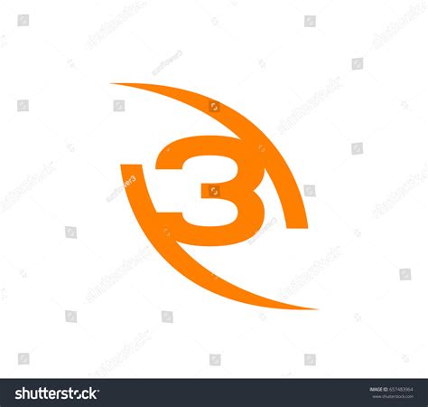 Number Three Logologo 3 Vector Template Stock Vector (Royalty Free ...