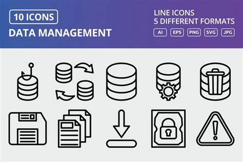 Vector Data Management Icon Set (2314002)