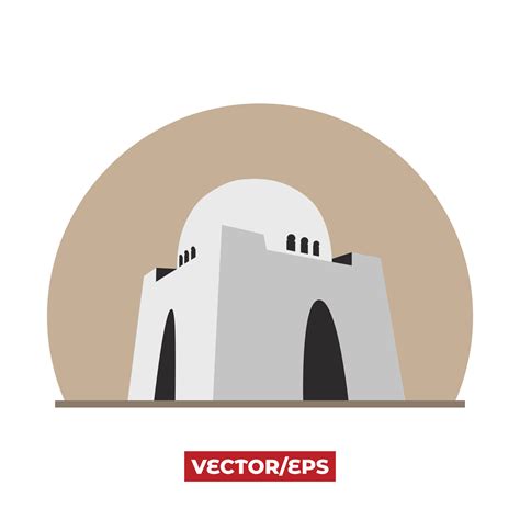 Mazar-e-Quaid, Jinnah's Mausoleum Vector illustration, karachi 18800532 Vector Art at Vecteezy