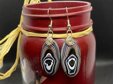 Jeep Wrangler Fordite Dangle Earrings - Etsy