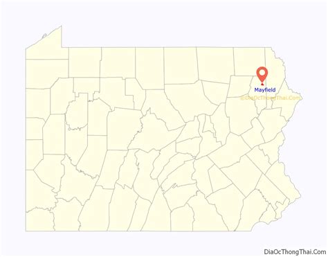 Map of Mayfield borough, Pennsylvania - Thong Thai Real