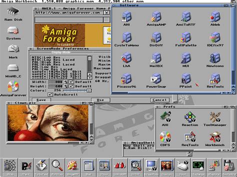 Amiga Forever - Screenshot: Amiga Emulation Sample Screen (Workbench 3.X)