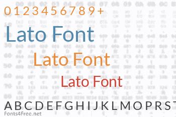 Lato Font Download - Fonts4Free