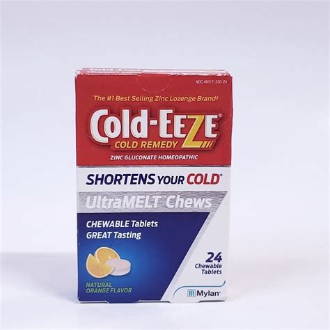 COLD-EEZE Cold Remedy UltraMELT Chews Orange Flavor Chewable Tablet 24 ...