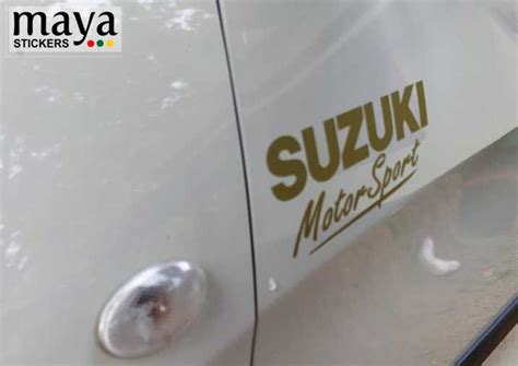 Suzuki motorsport logo sticker in custom colors and sizes