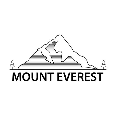 mountains everest logo vector with white background 13812590 Vector Art ...