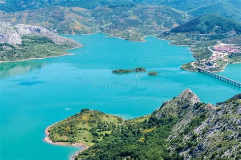 View of the Riaño Reservoir in Spain Stock Image - Image of ...