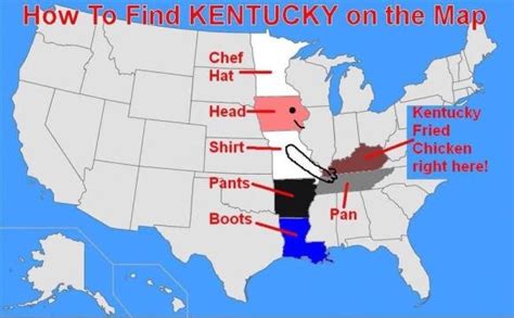 Chef Holding Fried Chicken Hidden on Map of the USA