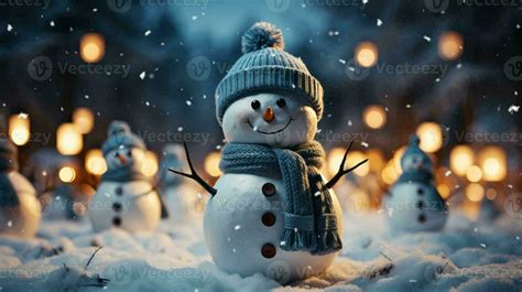 Snowmen background for the New Year and Christmas holiday 29709584 ...