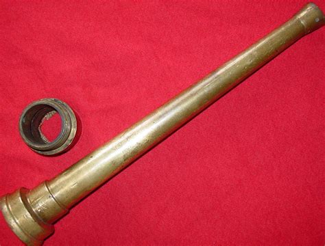 Brass Fire Nozzle with Hose Part 12 inch Fireman Firefighting Solid SOLD on Ruby Lane