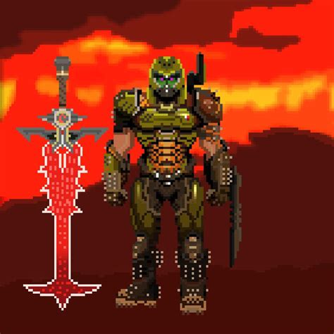 Doom Slayer Pixel Art