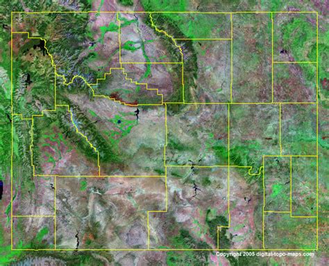 Wyoming Elevation Map