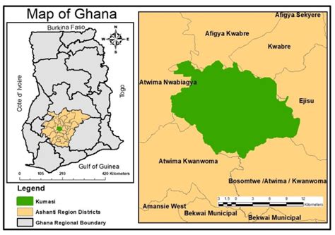 The location of Kumasi metropolis in Ghana. Source: Map by the authors ...