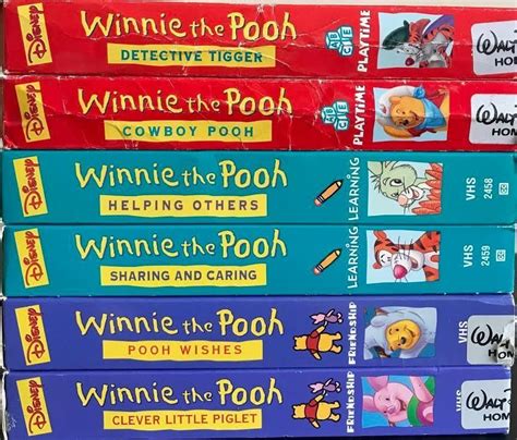 Kids LOT 6 DISNEY VHS VIDEOS WINNIE the POOH Playtime Learning Friendship EUC | Vhs, Play time ...