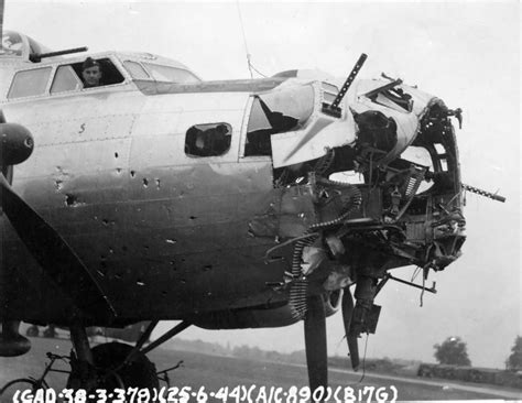 Battle damaged Boeing B-17 Flying Fortress from 379th Bomb Group | World War Photos