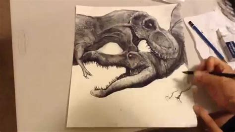 T-rex vs Spinosaurus - Drawing time-lapse # 1 - YouTube