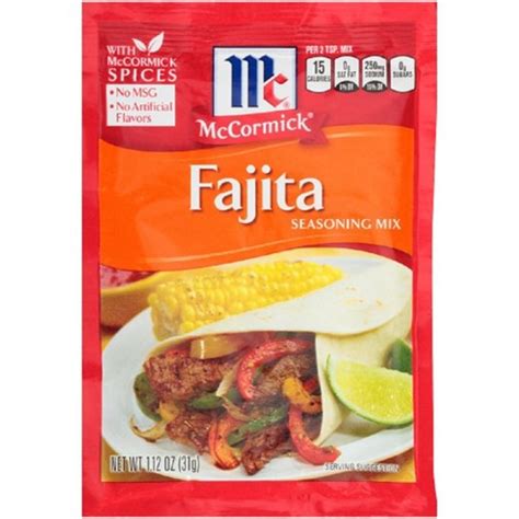 Mccormick Fajitas Seasoning Mix 1.12-oz. : Target