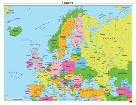 Europa Kaart Met Landen En Hoofdsteden - Vogels