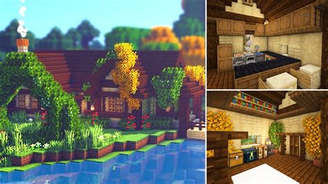 Minecraft | How to Build a Cottage Survival Base pt. 2 (Interior) - YouTube