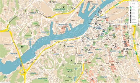 Gothenburg sightseeing map