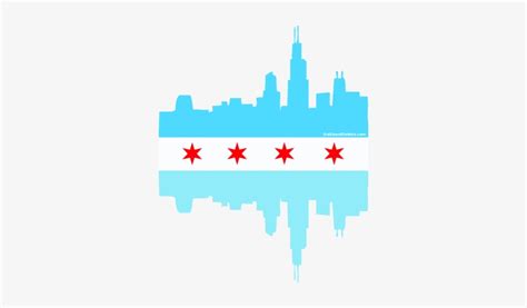 Chicago Flag - Chicago Skyline With Flag Transparent PNG - 326x400 - Free Download on NicePNG