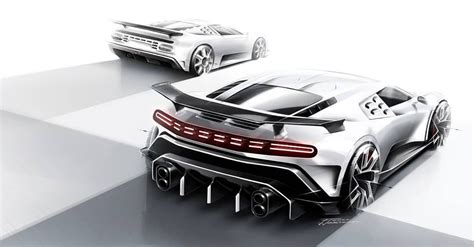 Bugatti Centodieci official sketches and Bugatti EB110 press renderings . . #cardesign #bugatti ...