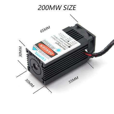 200mW 532nm 12V High Power TTL Green Laser Module Beam Stage Light Show ...