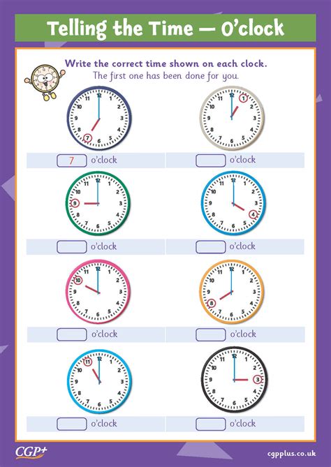 Telling the Time — O'Clock (Year 1) | CGP Plus