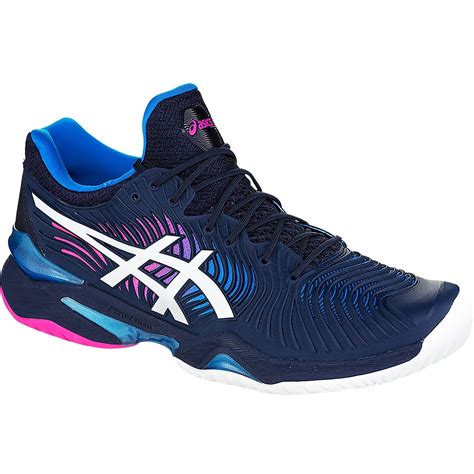 Asics Womens Court FF 2 Tennis Shoes - Peacoat/White - Tennisnuts.com