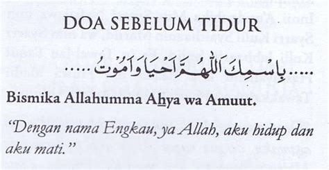 Bacaan Doa Sebelum Tidur dan Setelah Bangun Tidur, Latin, Arab beserta Artinya - halobdg.com