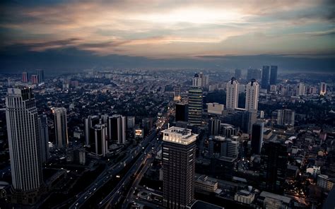 Wallpaper : sunset, city, cityscape, night, road, skyline, skyscraper, evening, Istanbul, Turkey ...