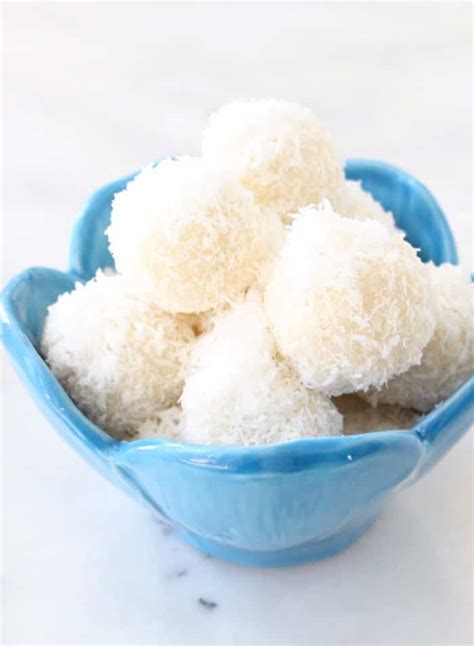 No Bake Coconut Snowballs Recipe • Veggie Society