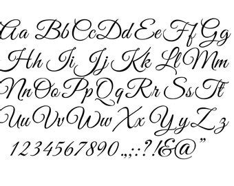 Cursive Letters Fancy