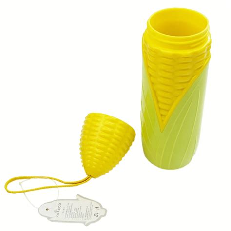 Creative corn shaped Kids water bottles Sports Hiking Running Cycling Drink Fruit Infuser Shaker ...