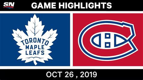 NHL Highlights | Maple Leafs vs. Canadiens – Oct. 26, 2019 - YouTube