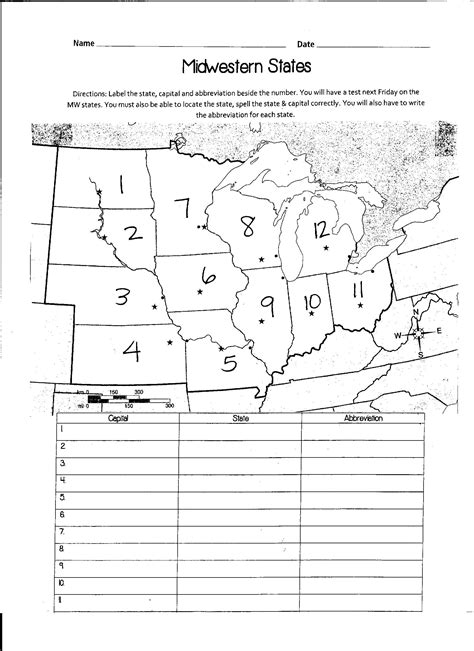 States And Capitals Map Quiz Printable - Printable Maps