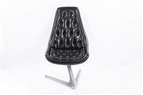 Leather and Steel Swivel Chairs from Chromcraft, 1966, Set of 4 for sale at Pamono