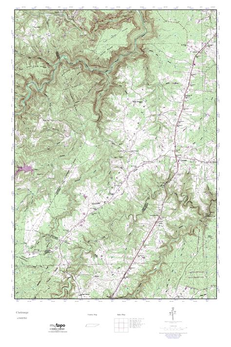 MyTopo Clarkrange, Tennessee USGS Quad Topo Map