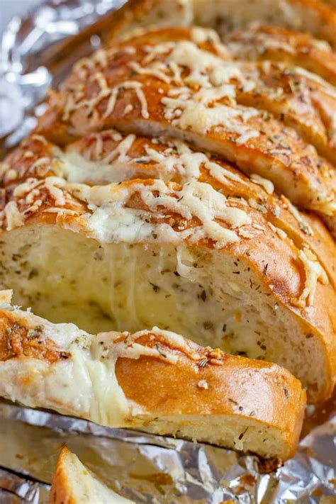 Cheese Stuffed Garlic Bread | She's Not Cookin'