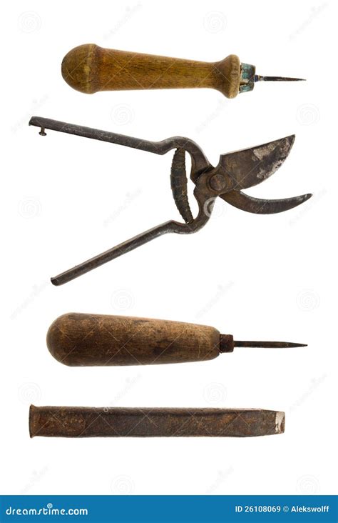 Collection of old tools stock image. Image of background - 26108069