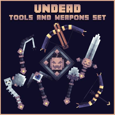 Undead Weapons and Tools Set - MCModels