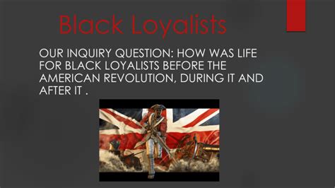 Black Loyalists By Angelo and Shan