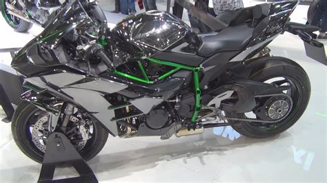 Kawasaki Ninja H2 Black Mirror Coated Spark (2019) Exterior and Interior - YouTube