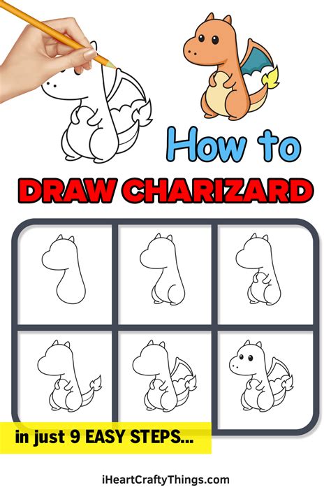 Charizard Drawing — How To Draw Charizard Step By Step