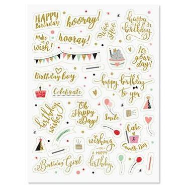 Happy Birthday Sticker Roll (100 Stickers) - Walmart.com