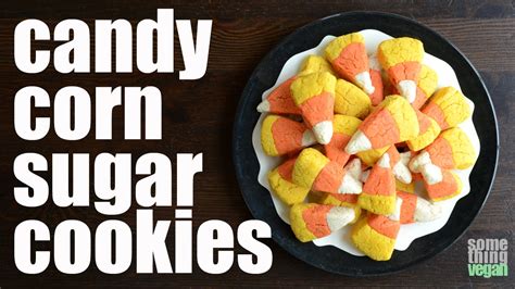 candy corn sugar cookies (vegan & gluten-free) Something Vegan - YouTube