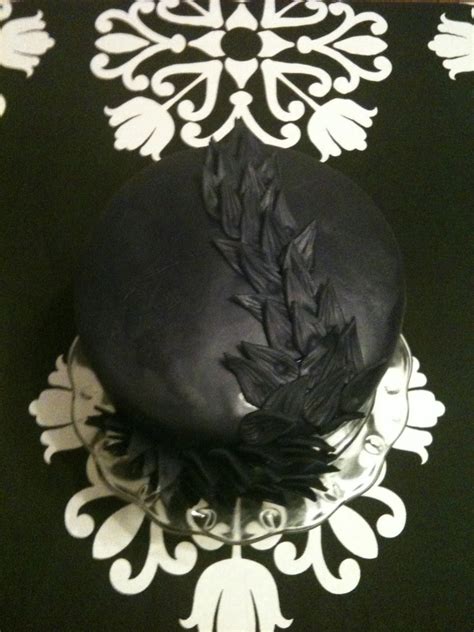 sugar: All Black Fondant Modern Cake