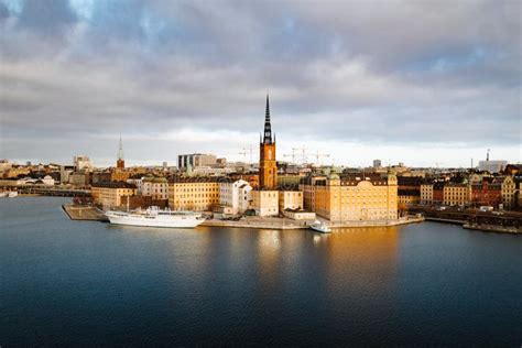 Stockholm Skyline at Sunrise, Sweden, Scandinavia Stock Photo - Image of illuminated, attraction ...