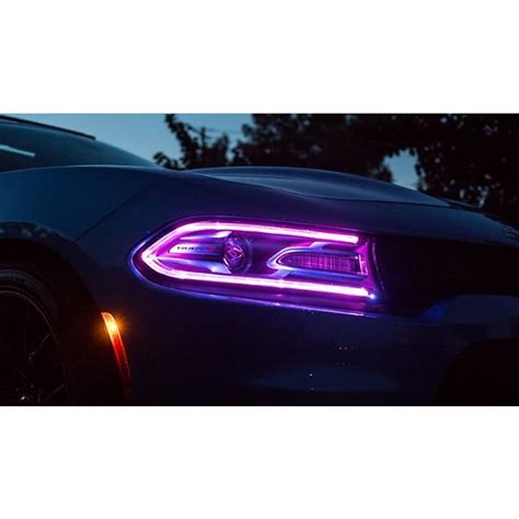 RGBW LED Multi-Color Changing Headlight Accent Pair For 2015-2018 Dodge Charger | eBay