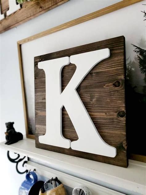 Housewarming Gift Wooden Letter Sign Custom Letter Sign | Etsy | Rustic ...